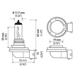 Hella Optilux XY Series H8 Xenon Halogen Bulb 12V 35W Fog Bulbs - Pair - H71071072