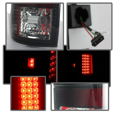 Spyder Ford F150 side 97-03/F250 Super Duty 99-07 LED Tail Lights Blk Smke ALT-YD-FF15097-LED-BSM - 5078179