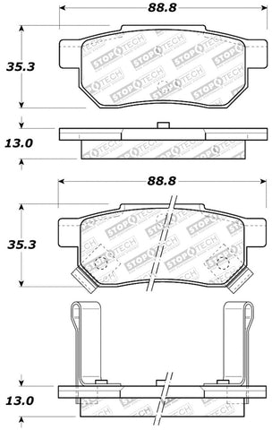 StopTech Performance 90-01 Integra (exc. Type R)/90-93 Civic EX Coupe w rear disc & abs/99-00 Civic - 309.03740