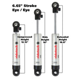 Ridetech HQ Series Shock Absorber Single Adjustable 6.65in Stroke Eye/Eye Mounting 12.15in x 18.8in - 22179841