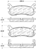 StopTech Performance 94-97/99-05 Miata w/ Normal Suspension Rear Brake Pads D636 - 309.06360