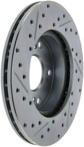 StopTech Select Sport 06-11 Honda Civic DX/EX/LX Slotted and Drilled Left Front Rotor - 227.40056L