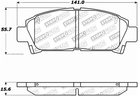 StopTech Performance 92-95 Toyota MR2 Turbo Front Brake Pads - 309.05820