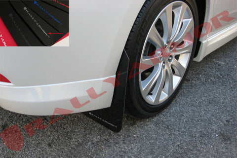 Rally Armor 08-10 Subaru WRX (Hatch & Sedan) / 08-11 Subaru 2.5i Black UR Mud Flap w/ Silver Logo - MF6-UR-BLK/SIL