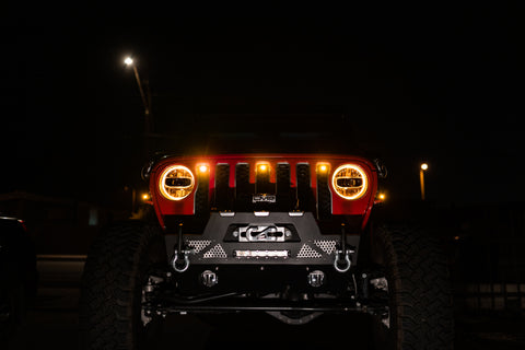 DV8 Offroad 2018+ Jeep JL Grill Amber Marker Lights - GRJL-02