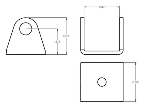 Ridetech Rod End Bracket 1-3/4 Wide - 90000075