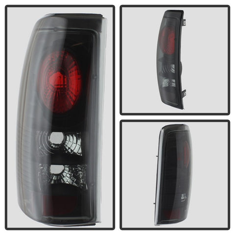 Spyder Chevy Silverado 1500 99-02 (Not Fit Stepside) Euro Style Tail Lights Blk Smke ALT-YD-CS99-BSM - 5078056