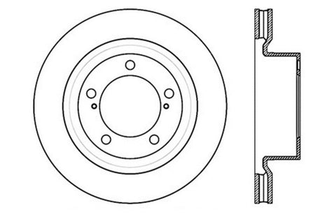 StopTech Drilled Sport Brake Rotor - 128.44156R