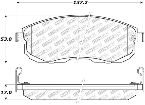 StopTech Street Select Brake Pads - Rear - 305.08150