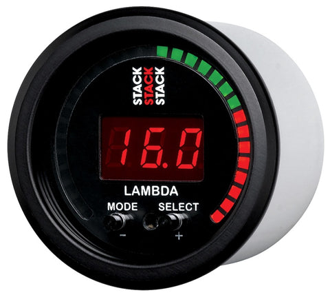 Autometer Stack Instruments 52mm Wideband Air-Fuel Ratio (LAMBDA) Gauge - Black - ST3403