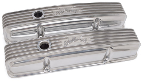 Edelbrock Valve Cover Classic Series Chevrolet 1959-1986 262-400 CI V8 Polshed - 4144