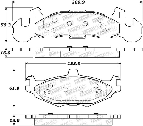 StopTech Street Brake Pads - 308.02190