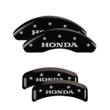 MGP 4 Caliper Covers Engraved Front & Rear Honda Black finish silver ch - 20130SHONBK