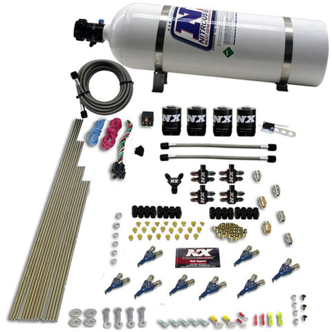 Nitrous Express 8 Cyl Alcohol Nitrous Kit (250-550HP) w/15lb Bottle - 80005-15