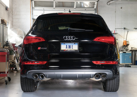 AWE Tuning Audi 8R SQ5 Touring Edition Exhaust - Quad Outlet Chrome Silver Tips - 3015-42052