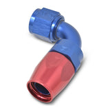 Russell Performance -20 AN Red/Blue 90 Degree Full Flow Hose End - 610210