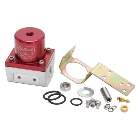 Edelbrock Fuel Pressure Regulator EFI 180 GPH 35-90 PSI -6 In/Out -6 Return Red/Clear - 174041