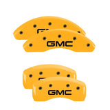 MGP 4 Caliper Covers Engraved Front & Rear Style 2/Chrysler Wing Yellow finish black ch - 32016SCW2YL