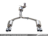AWE Tuning Audi C7.5 A7 3.0T Touring Edition Exhaust - Quad Outlet Chrome Silver Tips - 3015-42070