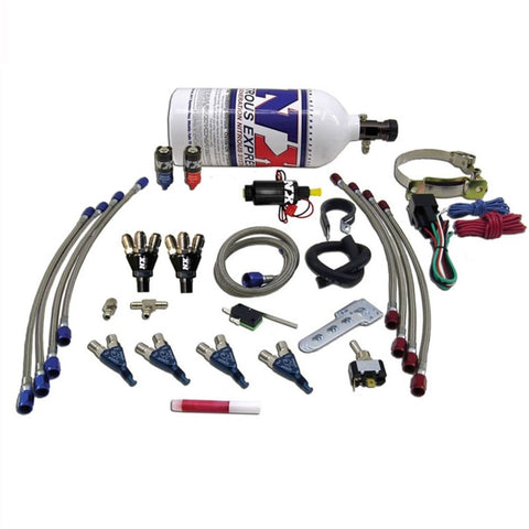 Nitrous Express 4 Cyl Piranha Nitrous Kit w/2.5lb Bottle - 60005P