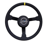 NRG Reinforced Steering Wheel (380mm) Nascar/ Alcantara 3 Spoke w/ NRG Logo/ Removable Crushed Pad - RST-380MB-A