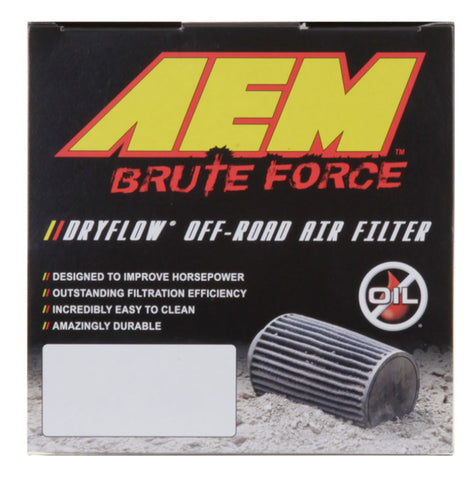 AEM Dryflow 4in. X 9in. Round Tapered Air Filter - 21-2059BF