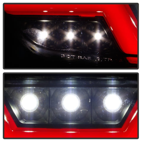 Spyder 15-16 Ford Mustang LED Reverse Lights - Black Smoke w/ Red Bar (ALT-YD-FM15RED-REV-BSM) - 5082794