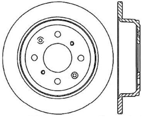 Stoptech Acura & Honda Civic/Del Sol Rear CRYO-STOP Rotor - 120.40017CRY