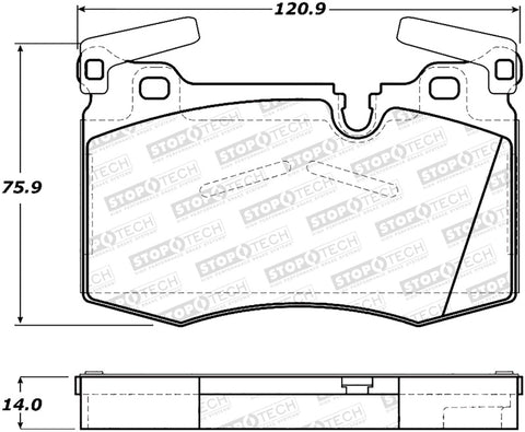 StopTech Street Brake Pads - Front - 308.14030