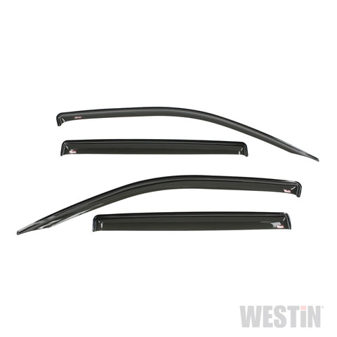 Westin 2017 Honda Ridgeline Wade Slim Wind Deflector 4pc - Smoke - 72-44480