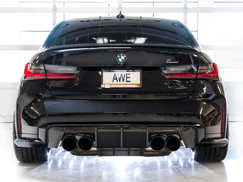 AWE Track Edition Catback Exhaust for BMW G8X M3/M4 - Diamond Black Tips - 3020-42482