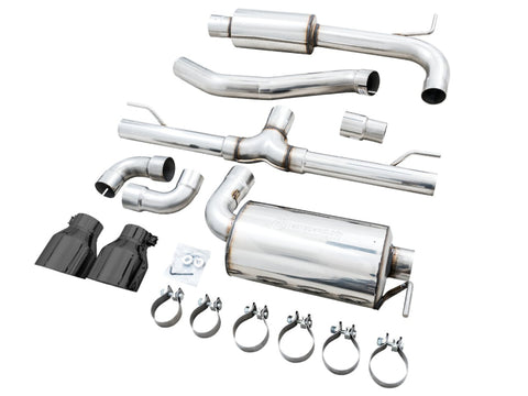 AWE 2022 VW GTI MK8 Touring Edition Exhaust - Diamond Black Tips - 3015-33658