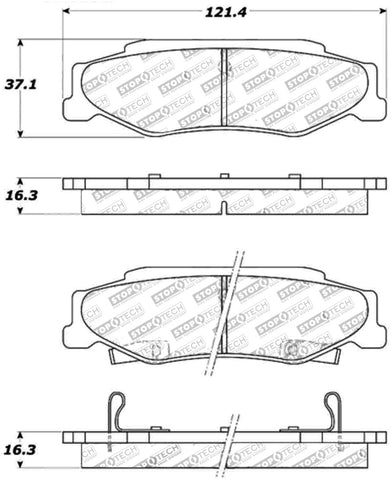 StopTech Street Touring 04-08 Cadillac XLR/XLR-V Rear Brake Pads - 308.07320