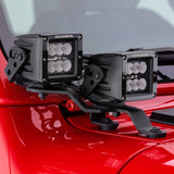 Go Rhino 18-20 Jeep Wrangler JL/JLU/Gladiator JT Light Mount - Two 3in Cubes Offset - 730231T