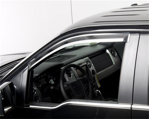 Putco 09-14 Ford F-150 Super Cab / Crew Cab- Fronts Only - Tape-On Element Chrome Window Visors - 480151