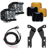 Rigid Industries 16-20 Toyota Tacoma A-Pillar Light Mount Kit (Incl. D-SS Flood/Black/Yellow Covers) - 46707