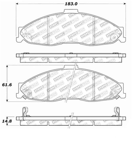 StopTech Street Touring Brake Pads - 308.07490