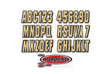 Hardline Boat Lettering Registration Kit 3 in. - 320 Beige/Black - BRBLK320