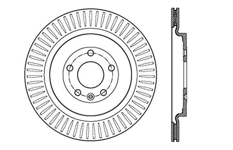 StopTech Sport Cross Drilled Brake Rotor - Front Right - 128.65137R