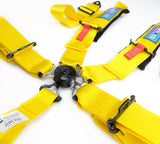 NRG 5PT 3in. Seat Belt Harness / Cam Lock - Yellow - SBH-B6PCYL