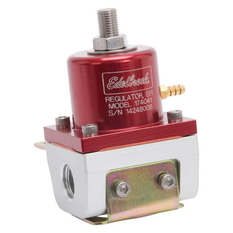 Edelbrock Fuel Pressure Regulator EFI 180 GPH 35-90 PSI -6 In/Out -6 Return Red/Clear - 174041