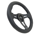 NRG Reinforced Steering Wheel (320mm) w/Carbon Center Spoke - RST-002RCF