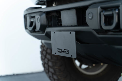 DV8 Offroad 21-23 Ford Bronco Capable Bumper Front License Plate Mount - LPBR-04