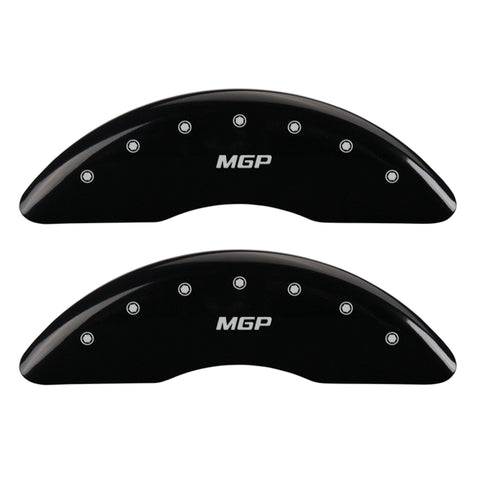 MGP 4 Caliper Covers Engraved Front & Rear MGP Black finish silver ch - 28181SMGPBK