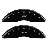 MGP 4 Caliper Covers Engraved Front & Rear MGP Black finish silver ch - 15215SMGPBK