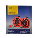 Hella Supertone Horn Kit 12V 300/500HZ Red (003399803 = 003399801) - 003399801