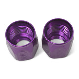 Russell Performance 2-Piece -8 AN Anodized Full Flow Swivel Hose End Sockets (Qty 2) - Purple - 615532