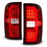 ANZO 14-18 GMC Sierra 1500 LED Taillights Red/Clear - 311466