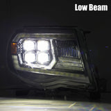 AlphaRex 05-11 Toyota Tacoma NOVA LED Projector Headlights Plank Style Chrome w/Activation Light/DRL - 880743