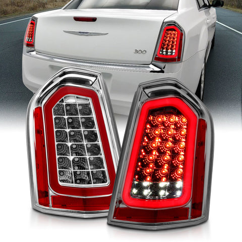 ANZO 11-14 Chrysler 300 LED Taillights Chrome w/ Sequential - 321344